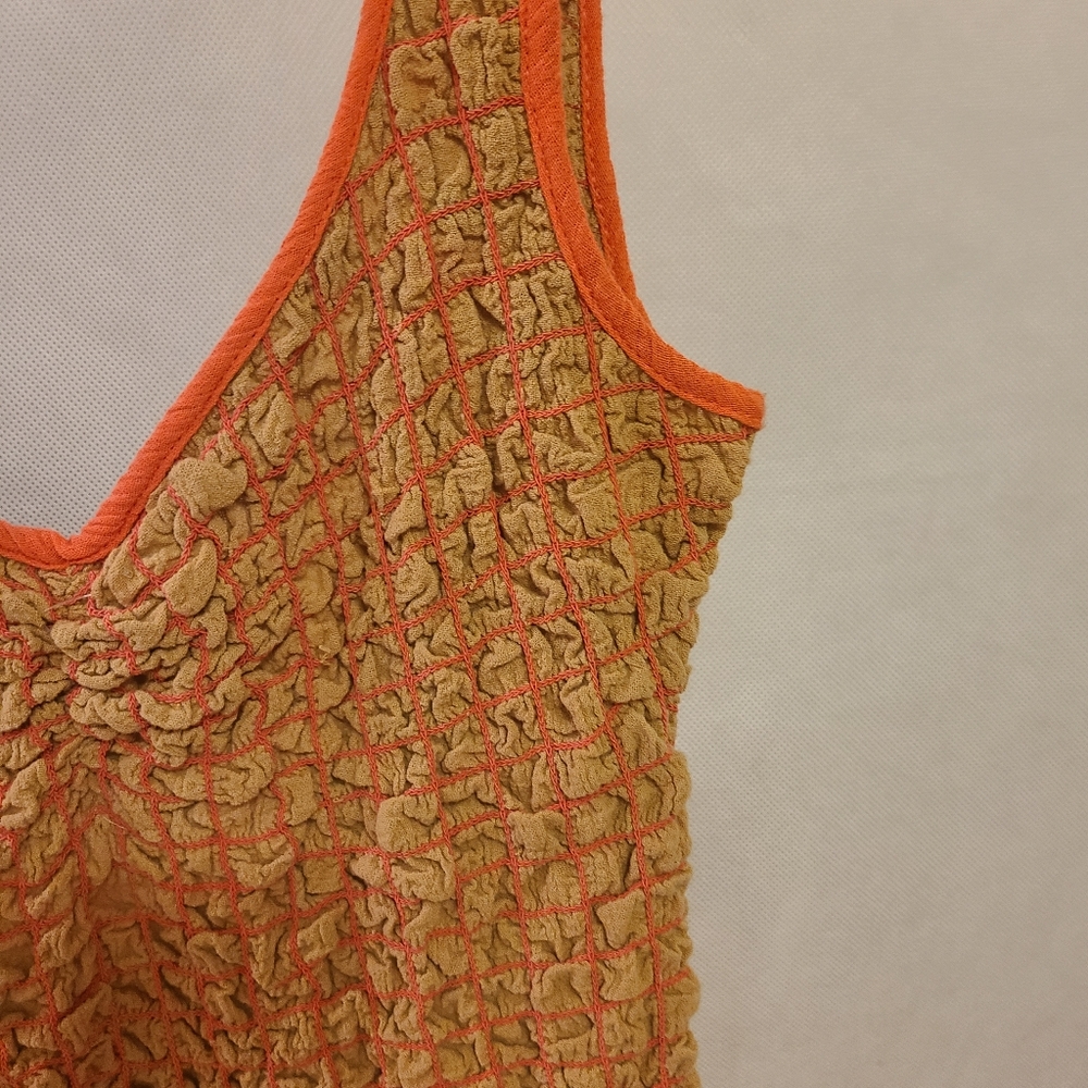 COPY - Free People Women's Set The Bar Smocked Midi Bodycon Dress in Iced Coffe… - Picture 7 of 10